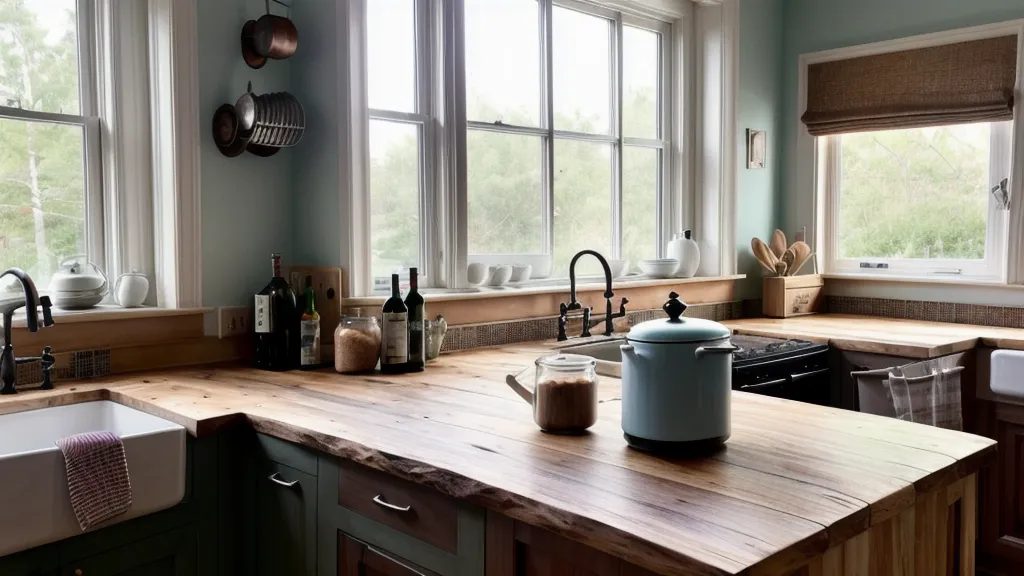 Hielo cristalino para cócteles en casa: cubo transparente recién tallado sobre la mesada de la cocina