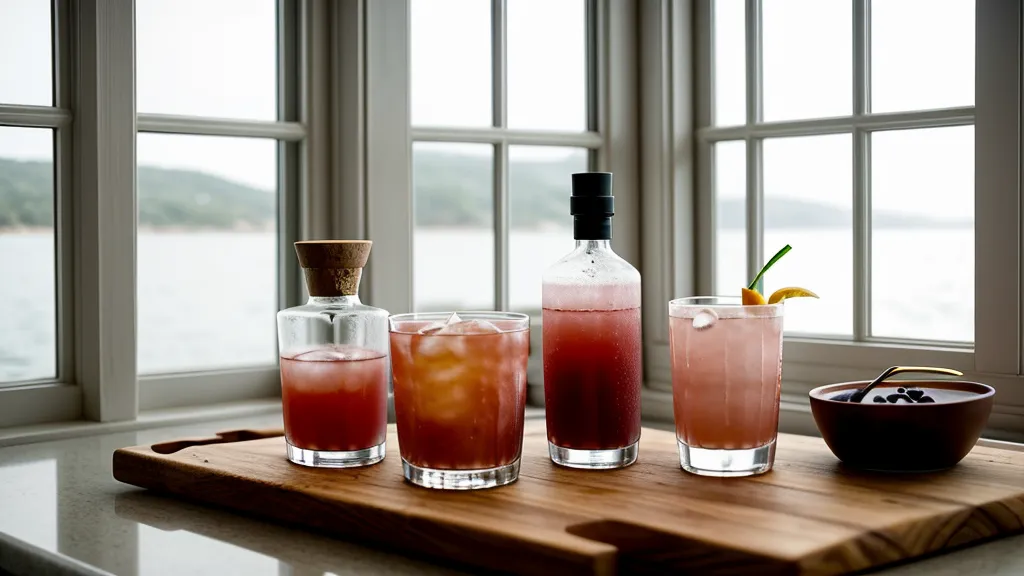 Coctelera Boston de acero, básico de mixología aficionada, sobre un paño de cocina